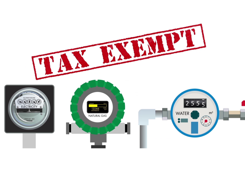 Utility sales exemption predominate use study 